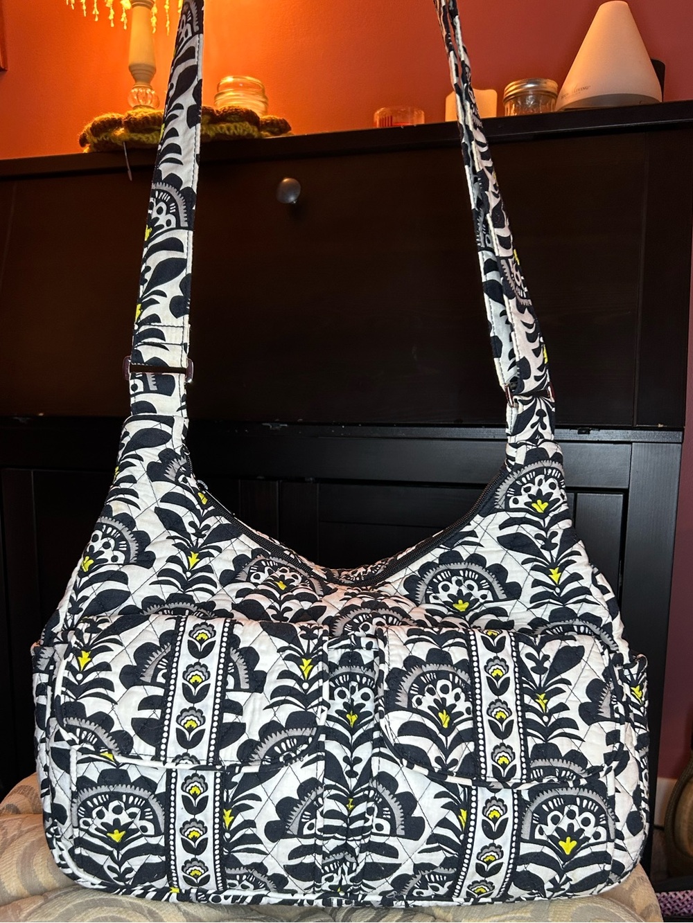 Vera Bradley Fanfare Cargo sling bag.